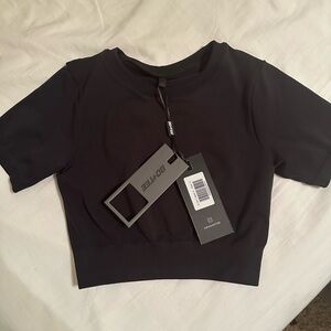 Bo + Tee Black Crop Top